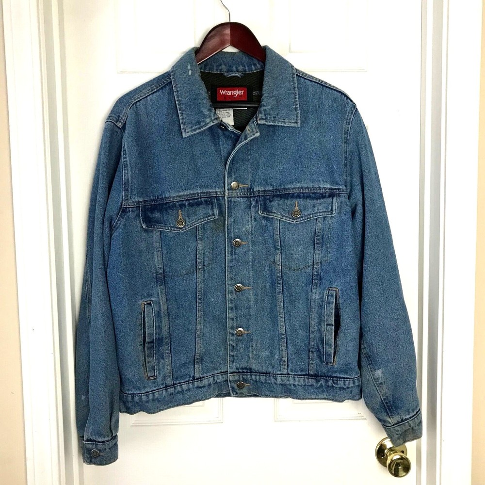 Wrangler Hero Vintage Men’s BLANKET Lined Denim Jean  Jacket Medium